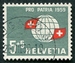 N°0625-1959-SUISSE-GLOBE ET DRAPEAUX SUISSE-5C+5C  