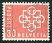 N°0630-1959-SUISSE-EUROPA-30C-ROSE/ROUGE 