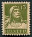 N°0140-1914-SUISSE-GUILLAUME TELL-13C-OLIVE/CHAMOIS 