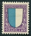 N°0190-1922-SUISSE-ARMOIRIES DE LUCERNE-20C 