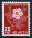 N°0425-1945-SUISSE-FLEUR-ROSE DES ALPES-20C+10C 