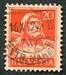 N°0202-1924-SUISSE-GUILLAUME TELL-20C-ROUGE/ORANGE S/CHAMOI 