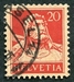 N°0203-1924-SUISSE-GUILLAUME TELL-20C-ROUGE/VIF S/CHAMOI 