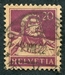 N°0162-1917-SUISSE-GUILLAUME TELL-20C-LILAS S/CHAMOIS 