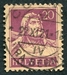 N°0162-1917-SUISSE-GUILLAUME TELL-20C-LILAS S/CHAMOIS 