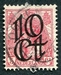 N°0114-1923-PAYS BAS-REINE WILHELMINE-10C S 5C-ROSE 