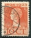 N°0121-1923-PAYS BAS-WILHELMINE-10C-ROUGE ORANGE 