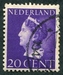 N°0337-1940-PAYS BAS-REINE WILHELMINE-20C-VIOLET 