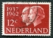 N°0745-1962-PAYS BAS-NOCES D'ARGENT COUPLE ROYAL-12C 