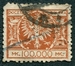 N°0281-1924-POLOGNE-AIGLE-100000M-BRUN/ORANGE 
