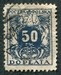 N°043-1921-POLOGNE-50M-BLEU/NOIR 