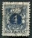 N°039-1921-POLOGNE-4M-BLEU NOIR 