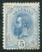N°0102-1893-ROUMANIE-CHARLES 1ER-5B-BLEU 