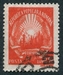 N°1042-1948-ROUMANIE-EMBLEME REPUBLIQUE-0L50-ROUGE 