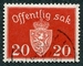 N°036-1939-NORVEGE-ARMOIRIES-20-ROUGE CARMINE 