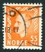 N°0330-1950-NORVEGE-HAAKON VII-55-ORANGE 