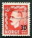 N°0341-1951-NORVEGE-HAAKON VII-30 S/25-ROUGE 