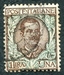 N°0073-1901-ITALIE-VICTOR EMMANUEL III-1L-BRUN ET VERT 