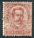 N°0059-1891-ITALIE-HUMBERT 1ER-10C-CARMIN 