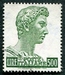 N°0738-1957-ITALIE-SAINT GEORGES-500L-VERT 