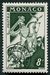 N°012-1954-MONACO-CHEVALIER-8F-VERT FONCE 