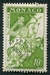 N°012B-1954-MONACO-CHEVALIER-10F-VERT/JAUNE 