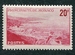 N°0312-1948-MONACO-VUE DE LA PRINCIPAUTE-20F-ROSE CARMINE 