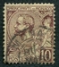 N°0014-1891-MONACO-PRINCE ALBERT 1ER-10C-LILAS/BRUN S/JAUNE 