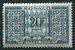N°38-1946-MONACO-TAXE-20F-BLEU/VERT 
