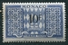 N°37-1946-MONACO-TAXE-10F-BLEU 