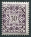 N°30-1946-MONACO-TAXE-30C-VIUOLET FONCE 
