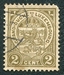 N°0090-1907-LUXEMBOURG-ARMOIRIES-2C-GRIS/OLIVE 