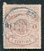 N°0016-1865-LUXEMBOURG-ARMOIRIES-1C-BRUN/ROUGE 