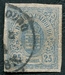 N°0020-1865-LUXEMBOURG-ARMOIRIES-25C-BLEU TERNE 