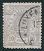 N°0042-1880-LUXEMBOURG-ARMOIRIES-10C-GRIS/VIOLET 
