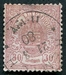 N°0046-1880-LUXEMBOURG-ARMOIRIES-30C-ROSE CARMINE 