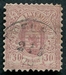 N°0046-1880-LUXEMBOURG-ARMOIRIES-30C-ROSE CARMINE 