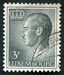 N°0665-1965-LUXEMBOURG-GRAND DUC JEAN-3F-GRIS/VERT 