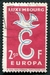N°0548-1958-LUXEMBOURG-EUROPA-2F50-CARMIN ET BLEU 