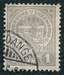 N°0089-1907-LUXEMBOURG-ARMOIRIES-1C-GRIS 