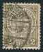 N°0090-1907-LUXEMBOURG-ARMOIRIES-2C-GRIS/OLIVE 