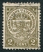 N°0090-1907-LUXEMBOURG-ARMOIRIES-2C-GRIS/OLIVE 