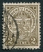 N°0090-1907-LUXEMBOURG-ARMOIRIES-2C-GRIS/OLIVE 