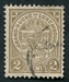 N°0090-1907-LUXEMBOURG-ARMOIRIES-2C-GRIS/OLIVE 