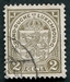 N°0090-1907-LUXEMBOURG-ARMOIRIES-2C-GRIS/OLIVE 