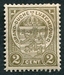 N°0090-1907-LUXEMBOURG-ARMOIRIES-2C-GRIS/OLIVE 