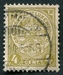 N°0091-1907-LUXEMBOURG-ARMOIRIES-4C-JAUNE/OLIVE 