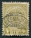 N°0091-1907-LUXEMBOURG-ARMOIRIES-4C-JAUNE/OLIVE 