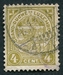 N°0091-1907-LUXEMBOURG-ARMOIRIES-4C-JAUNE/OLIVE 