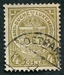 N°0091-1907-LUXEMBOURG-ARMOIRIES-4C-JAUNE/OLIVE 